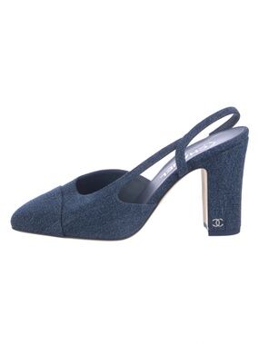 NEW Chanel 2026 HIGH HEEL DENIM Slingback Pumps 39 - SOLD OUT!